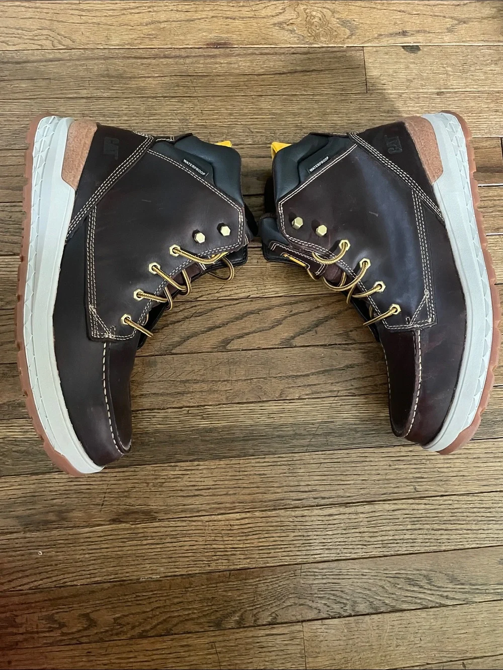 CAT Brown Work Boots with Composite Toe